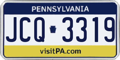 PA license plate JCQ3319