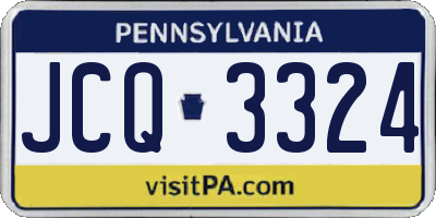 PA license plate JCQ3324