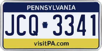 PA license plate JCQ3341