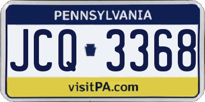 PA license plate JCQ3368