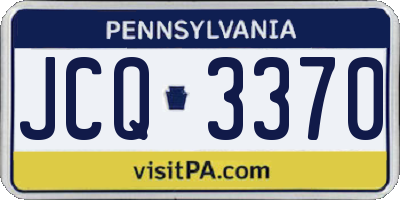 PA license plate JCQ3370