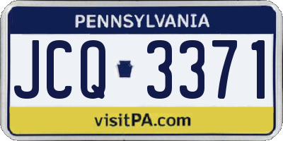 PA license plate JCQ3371