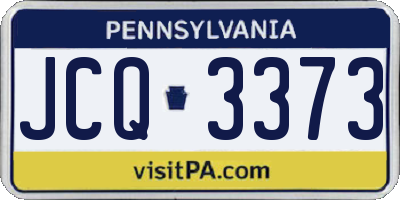 PA license plate JCQ3373