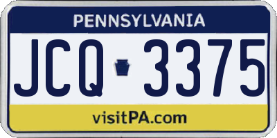 PA license plate JCQ3375