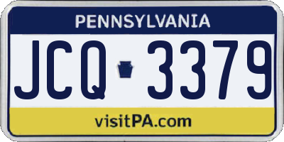 PA license plate JCQ3379