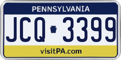 PA license plate JCQ3399