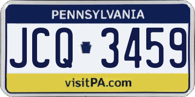 PA license plate JCQ3459
