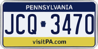 PA license plate JCQ3470