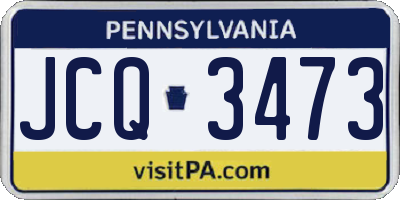 PA license plate JCQ3473