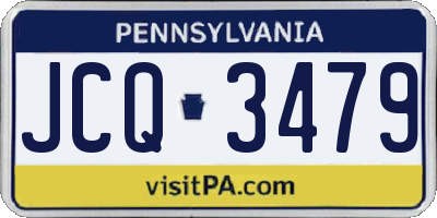 PA license plate JCQ3479
