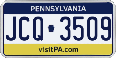 PA license plate JCQ3509