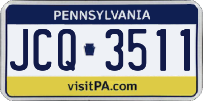 PA license plate JCQ3511