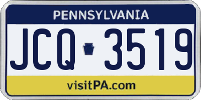 PA license plate JCQ3519