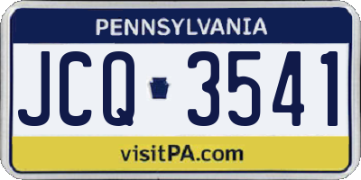 PA license plate JCQ3541