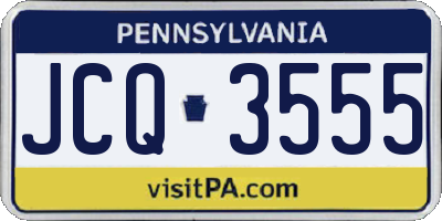 PA license plate JCQ3555