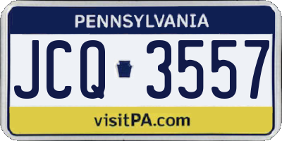 PA license plate JCQ3557