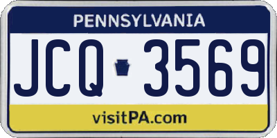 PA license plate JCQ3569