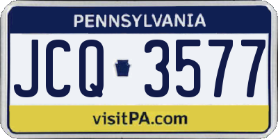 PA license plate JCQ3577