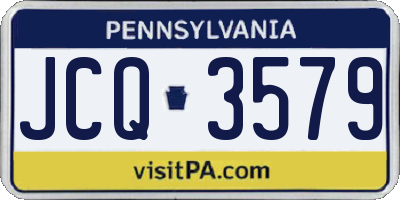 PA license plate JCQ3579