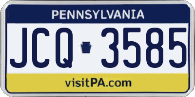 PA license plate JCQ3585