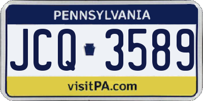 PA license plate JCQ3589