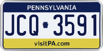 PA license plate JCQ3591