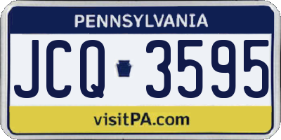 PA license plate JCQ3595