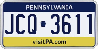 PA license plate JCQ3611