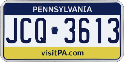 PA license plate JCQ3613