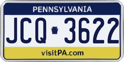 PA license plate JCQ3622