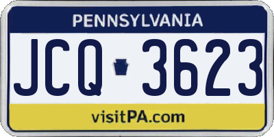 PA license plate JCQ3623
