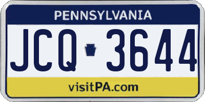 PA license plate JCQ3644