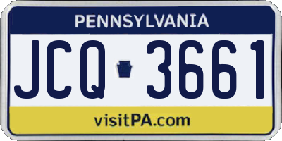 PA license plate JCQ3661