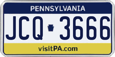 PA license plate JCQ3666