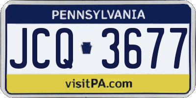 PA license plate JCQ3677