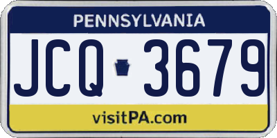 PA license plate JCQ3679