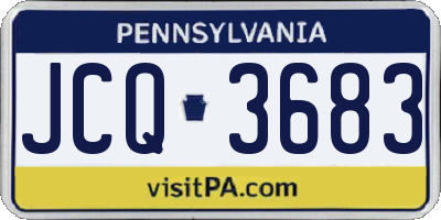 PA license plate JCQ3683