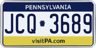 PA license plate JCQ3689
