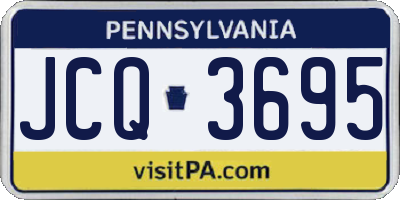 PA license plate JCQ3695