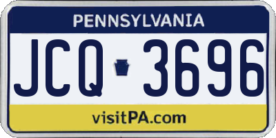 PA license plate JCQ3696