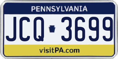PA license plate JCQ3699