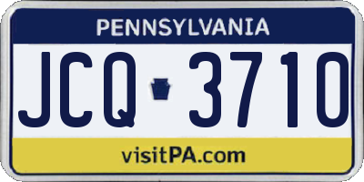 PA license plate JCQ3710