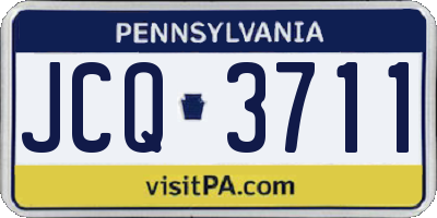 PA license plate JCQ3711