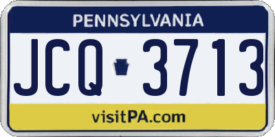 PA license plate JCQ3713