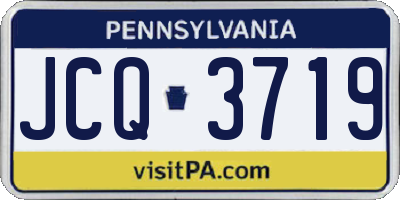 PA license plate JCQ3719