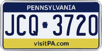 PA license plate JCQ3720