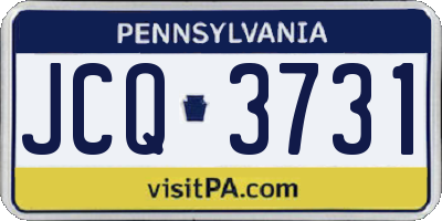 PA license plate JCQ3731