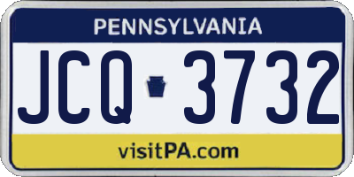 PA license plate JCQ3732
