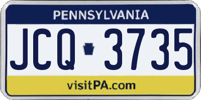 PA license plate JCQ3735