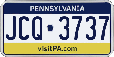 PA license plate JCQ3737